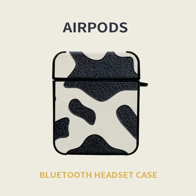 

2022 New Ins Net Red Cow Zebra Stripe Apple Bluetooth Headset Case for AirPods 1 2 Pro