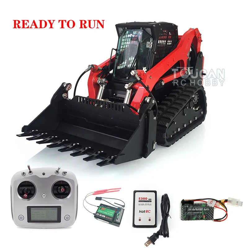 US Stock LESU 1/14 CNC Metal Hydraulic Aoue-LT5 Tracked Skid-Steer RC Loader RTR RC Car Remoted Trucks Toys Gifts Boy THZH1210 3