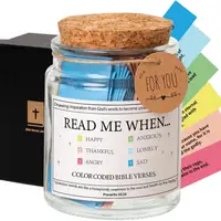 Bible Verse Glass Jar Ornament Mindfulness Gratitude Inspirational Bible Quotes Scrip Container Emotional Support Prayer Gift 1
