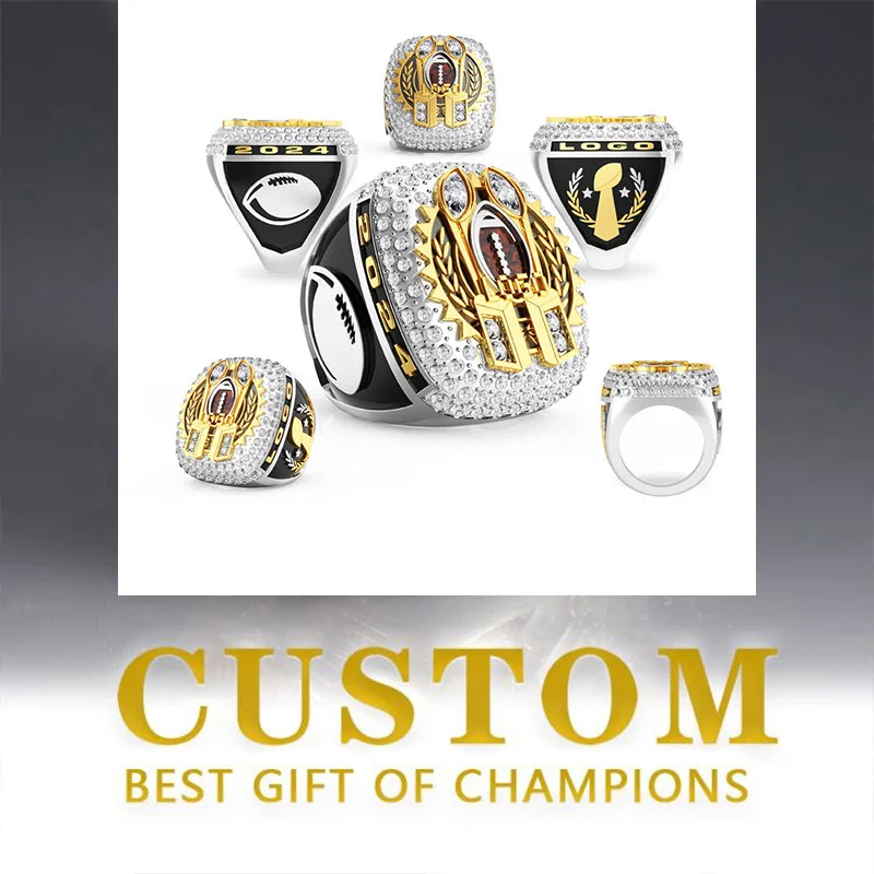 Customized rugby championship ring, personalized design championship ring, rugby commemorative ring gift