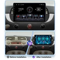 ESSGOO sans fil Apple Carplay Android Auto pour Fiat 500 2007-2015 9 "Android 13 64G voiture stéréo GPS WIFI RDS Bluetooth FM EQ USB 4