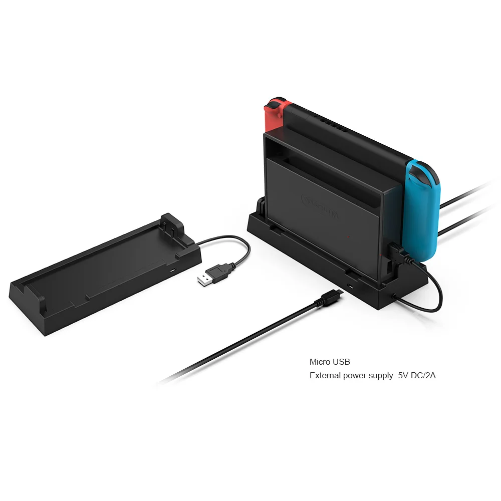 

For Switch/Switch loed Compatible With Docking Station with Four USB 2.0 Output Ports Game Host Charging Dock Stand