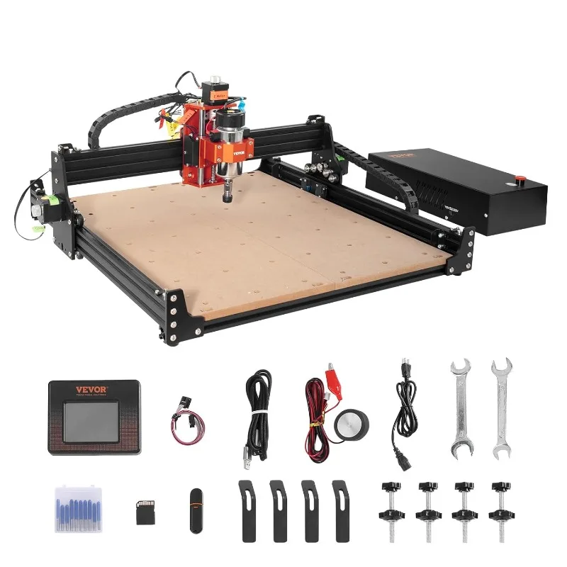 VEVOR CNC Router Machine,300W,3 Axis GRBL Control Wood Engraving Carving Milling Machine Kit,400 x 400 x75 mm 15.7 x 15.7 2.95