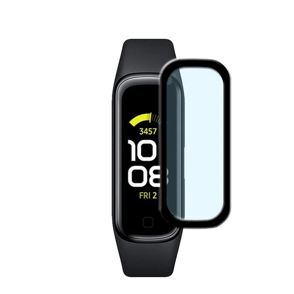 FIFATA Protezione Dello Schermo Per Samsung Galaxy Fit 2 SM-R220 Bordo Curvo 3D Per Samsung Galaxy Fit2 Copertura Completa HD Trasparente Pellicola Morbida - immagine 2
