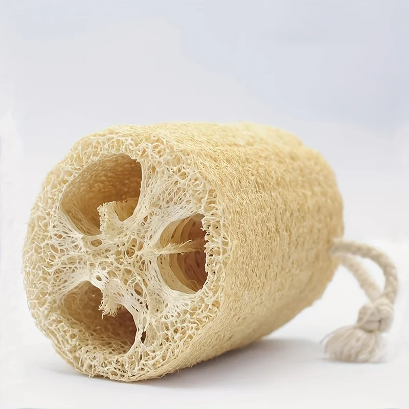 2pcs Natural Loofah Sponge Towels: Exfoliating Scrub for Shower Gel, Body Massage, Dishwashing & More!