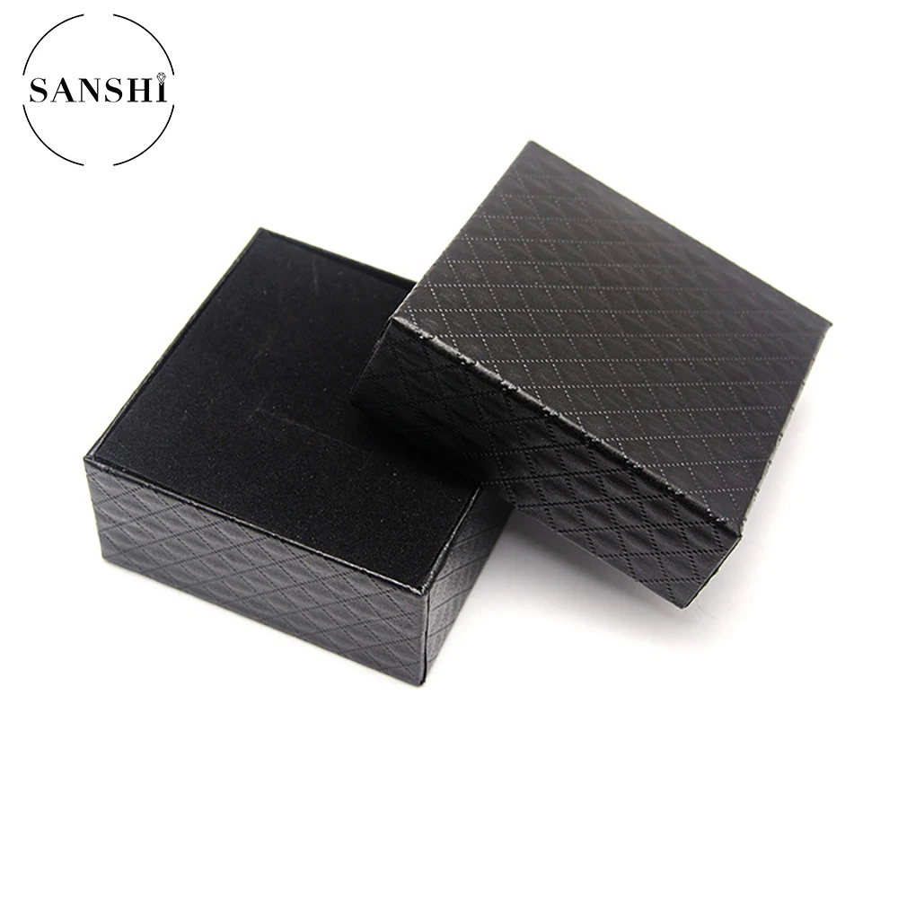 

1PC Black Paper Jewelry Box Bracelet Necklace Ring Earring Box Wedding Gifts Packaging Box Jewelry Accessories