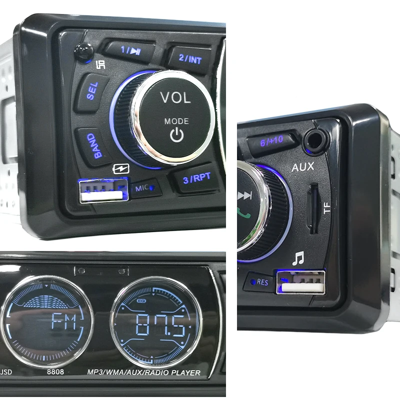 Car Radio 1din Stereo MP3 Player Audio Bluetooth FM Receiver Dual USB Support AU