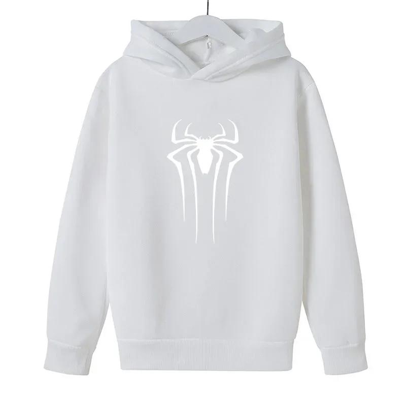 thumbnail image 1 of Sudadera con capucha para niños, sudadera de polar holgada con estampado de araña a la moda para niños y niñas de 2 a 14 años, 1 of 5