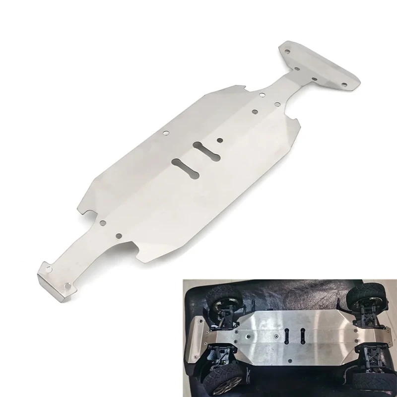 CrazyRacer Stainless Steel Skid Plate Set (2PCS) - Front & Rear Chassis