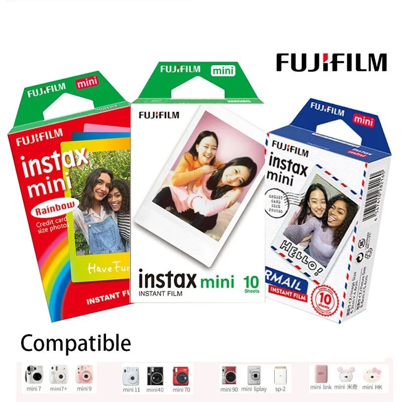 Fujifilm Instax Mini Pellicola Istantanea Mini 12 11 9 8 Pellicola Bordo Bianco Pellicola Larga 3 Pollici Per Fotocamera Istantanea Mini 7S 25 50S 90 