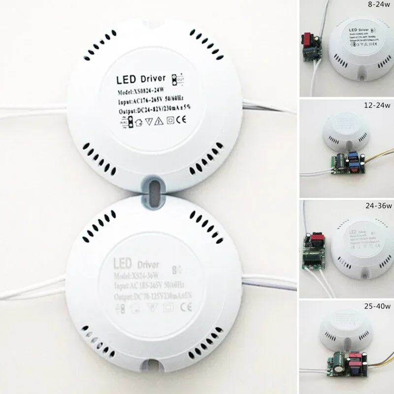 LED Driver Power Supply 8-24W/24-36W/12-24W/24-40W For Ceiling Light Lamp With Round Box Lighting Parts 69*25mm 1PC power adapter power supply power module