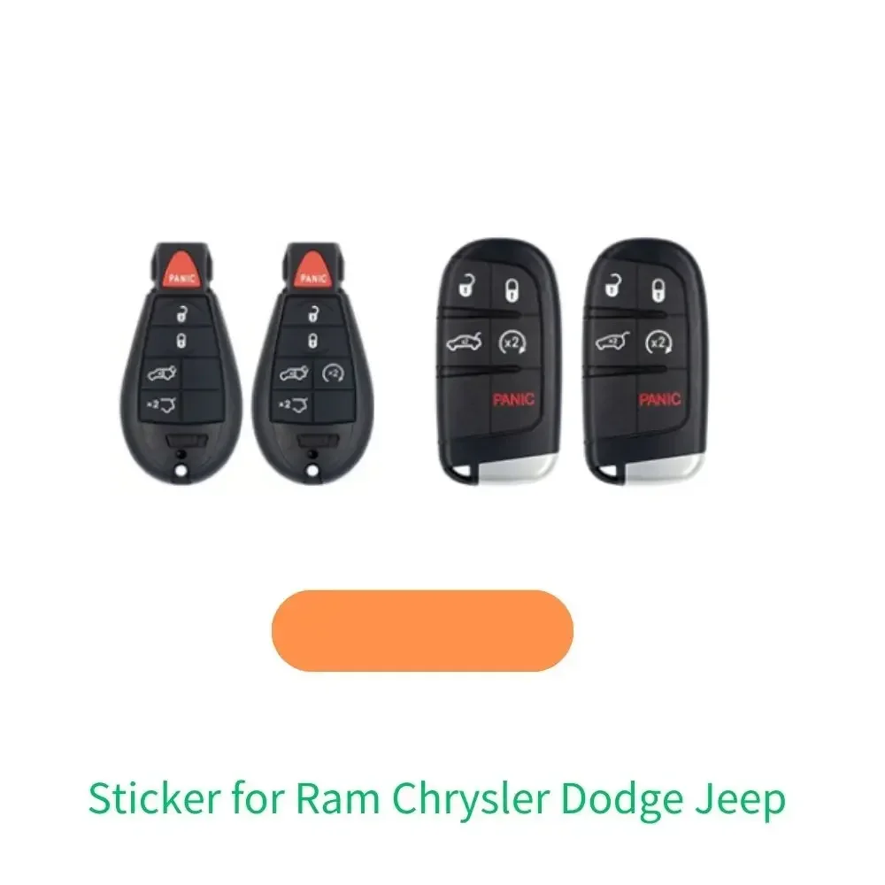 

Rectangle 26X8mm 39X8mm Sticker Badges Symbol Emblem For Chrysler Dodge Jeep Ram Car Key Shell Smart Remote Cover Fob Case