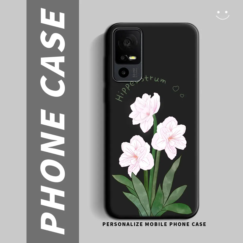 Cartoon Cute Cat Flower Shockproof Silicone Soft Phone Case - Stylish Protective Back Cover
