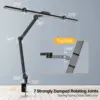 Led Desk Lamp with Clamp, Architect Desk Lamp for Home Office with Atmosphere Lighting, 24W Ultra Bright Auto Dimming Desk Light 6