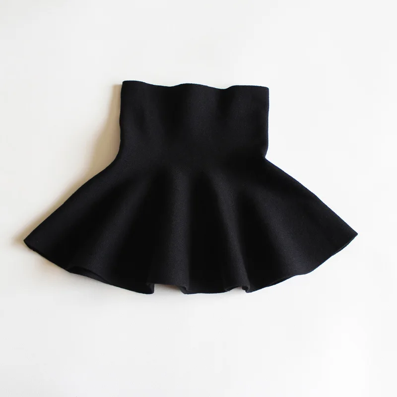 2-10 Years Spring Autumn Winter Girls Tutu Skirt Toddler Baby Girl Mini Skirts Kids High Waist Knitted Skirts Children Clothes