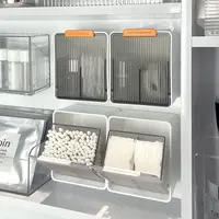 Wall Mounted Qtip Holder Canisters for Cotton Swab, Floss Qtip dispenser Qtip Jars with lid Cotton Ball Organizers Storage Box 2