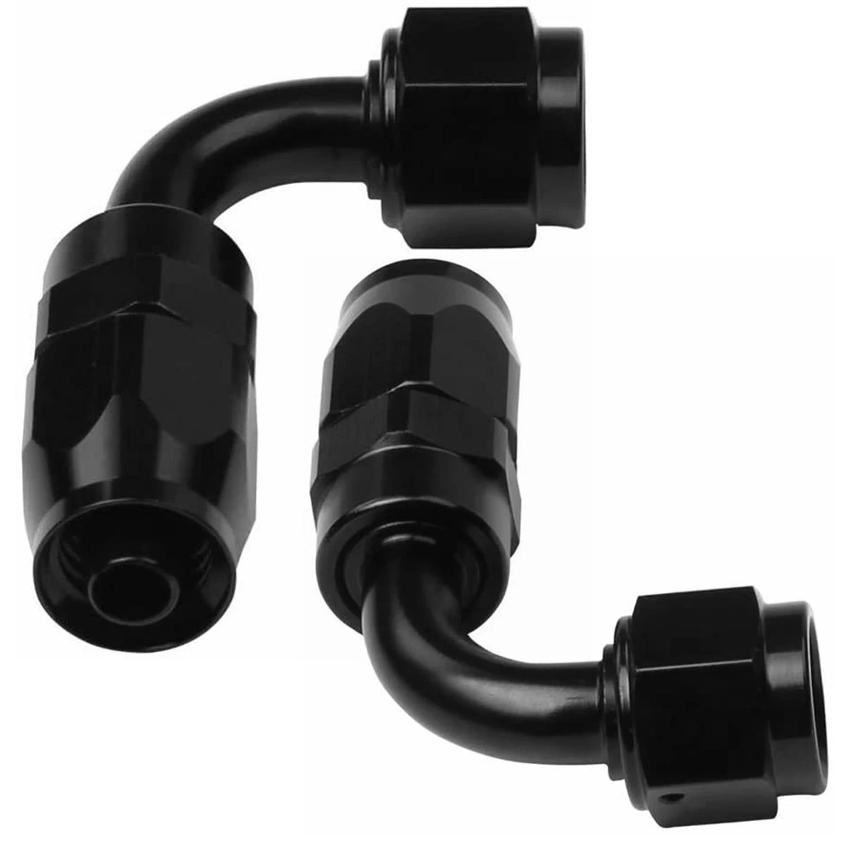 AN12 90 Degree Swivel Hose End T-6061 Aluminum Anodized Car Hose End Fitting Reusable Replacement Adapter Fuel