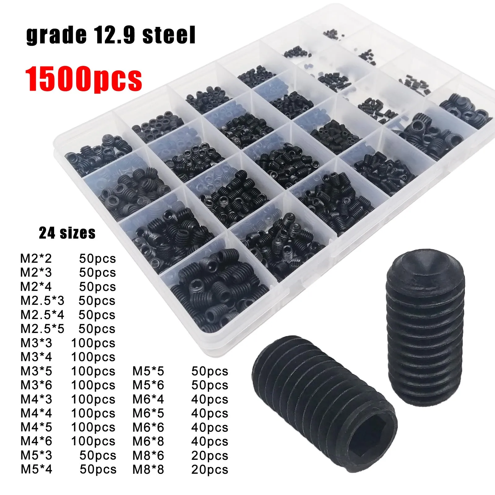 Keadic 400Pcs M2 M2.5 M3 M4 Aluminium Brazier Head Solid