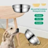Stainless Steel Metal Dog Bowl for Small Medium Large Dogs Replacement Basic Dog Bowls Thickened Dog Water Feeder Bowls Pet Supp 6