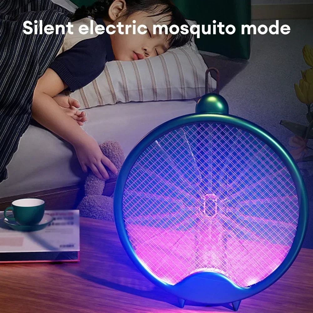 3000V Electric Mosquito Racket Mosquito Killer Lamp USB Rechargeable Foldable Repellent Lamp Swatter Fly Swatter