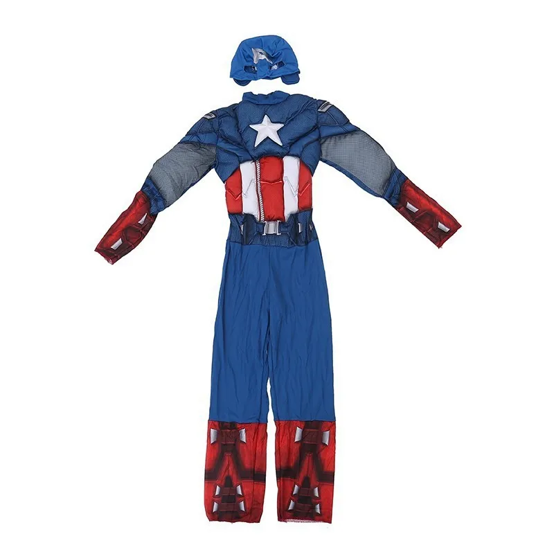Marvel Cinematic Universe Captain America Muscle Boy Dress Up Movie Character Role Playing Costume superhero cosplay costume kids cosplay costume