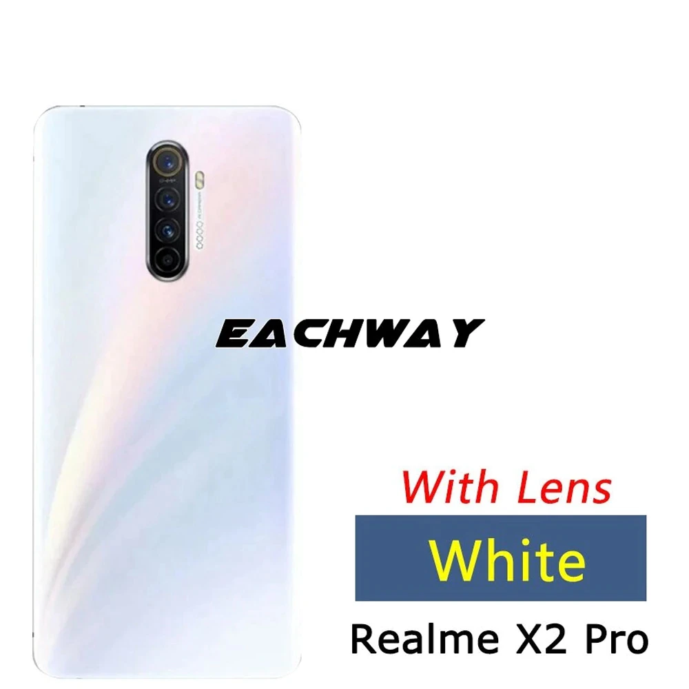 Задняя крышка батарейного отсека 6,5 дюйма для Oppo Realme X2 Pro X2Pro + заднее стекло объектив камеры для Realme X2 Pro задняя крышка