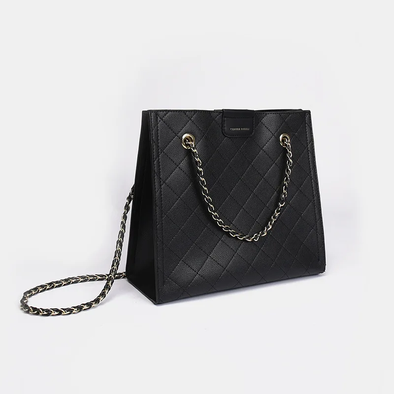Bags new trendy tote bag large capacity commuting to work all-match rhombus one-shoulder chain bag messenger bag