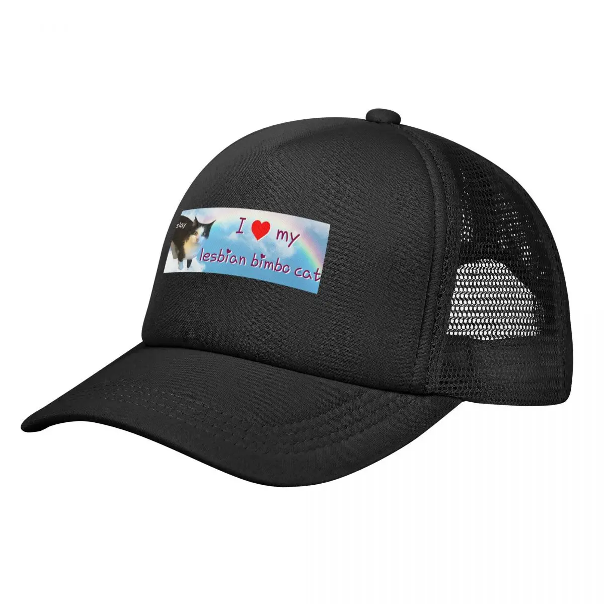 

I Love My Lesbian Bimbo Cat Baseball Cap Ball Cap Wild Ball Hat hard hat Anime Men Golf Wear Women's