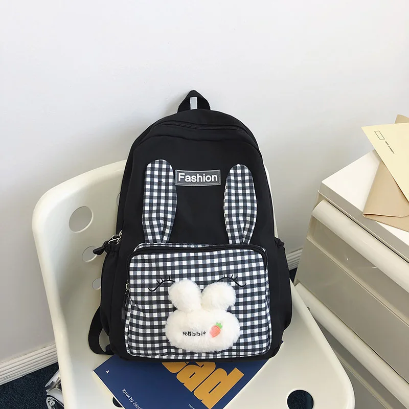 

New contrasting backpack, versatile schoolbag, college birthday Korean version cute junior high school and high school bag
