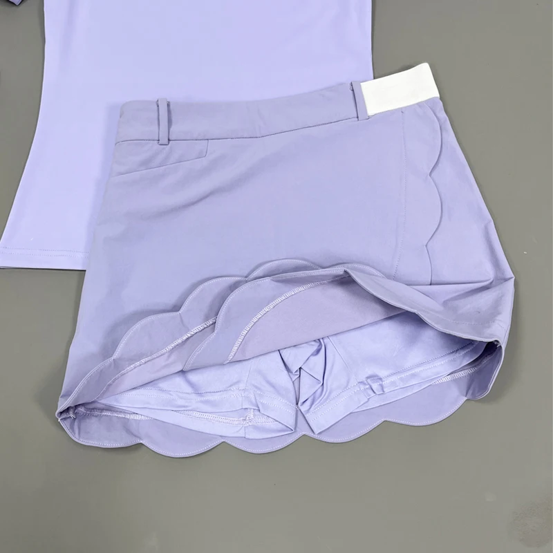 Summer New Golf Women's Top Slimming, Quick Drying, Breathable, High-quality Fashion Outdoor Leisure Sports Set