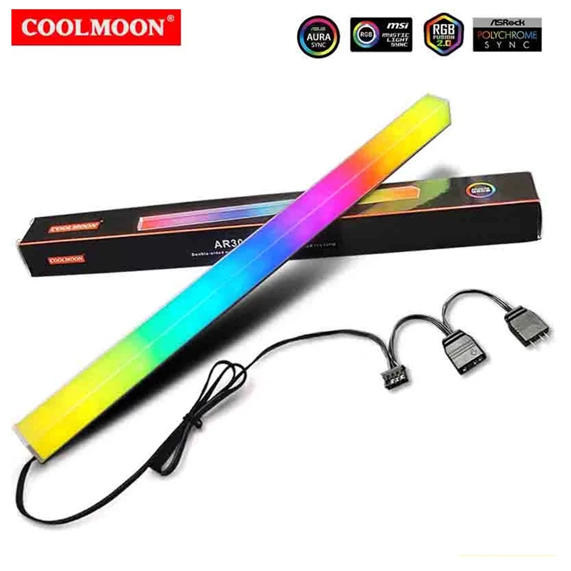 30Cm Rgb Led Strip Argb Cabinet Soft Light Strip 5V 3Pin Aura Sync Mod Pc Case Gamer Lampada Magnetica Decorativa