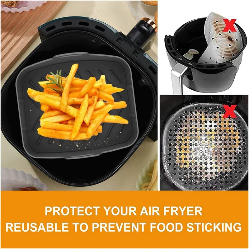 Air Fryer Silicone Pot For Ninja Foodi Dual Reusable - Temu