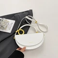 White saddle bag