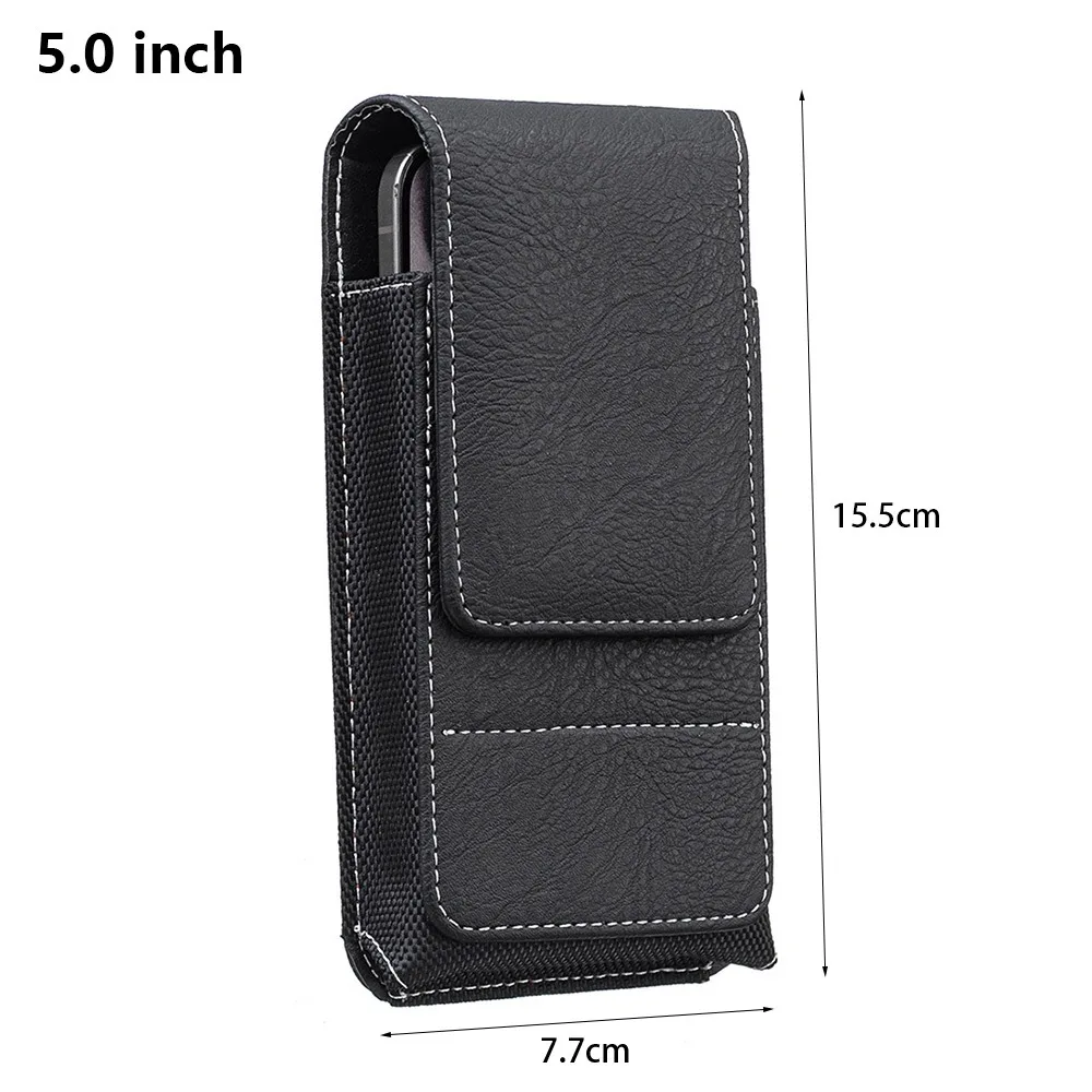 PU Leather Phone Waist Pack - Outdoor Camping Universal Belt Pouch