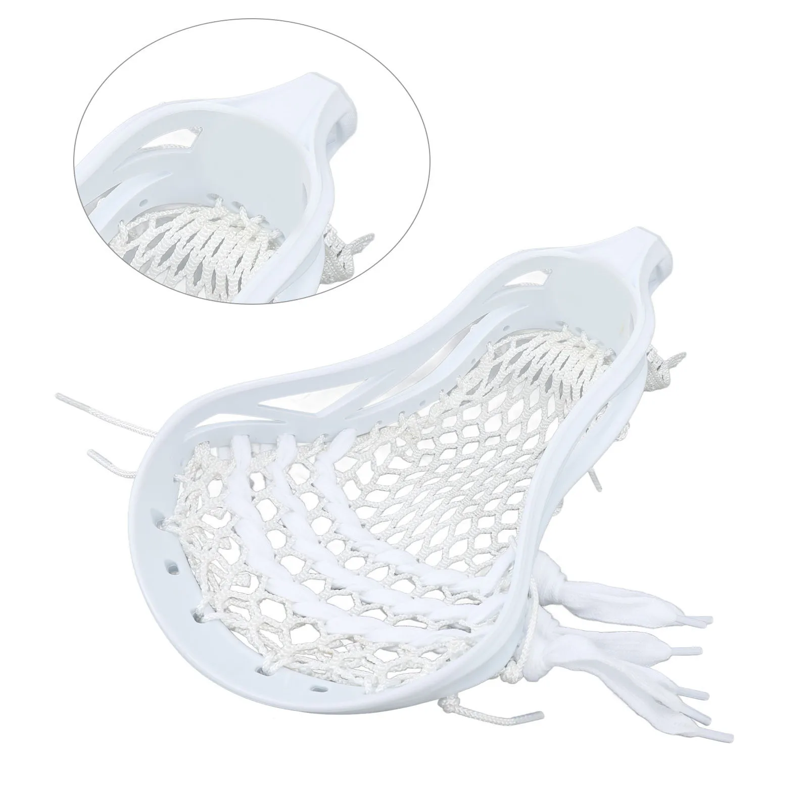 Lacrosse Head Mesh Strung Wear Proof Nylon Lacrosse Stick Heads for Training Competition Men