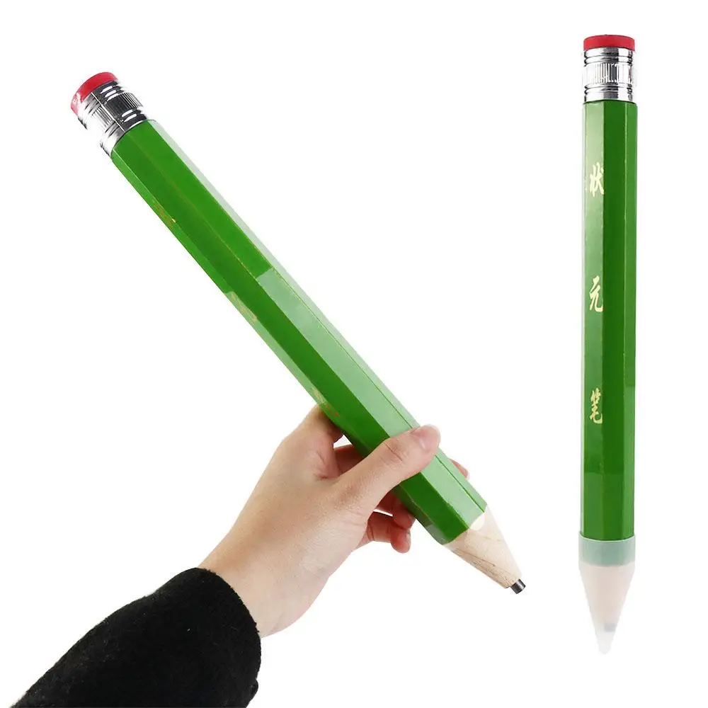

Party Decorations Funny Woodworking Toys Boys Girls Kids 35cm Huge Pencil Wood Jumbo Pencil Giant Pencil with Cap and Eraser