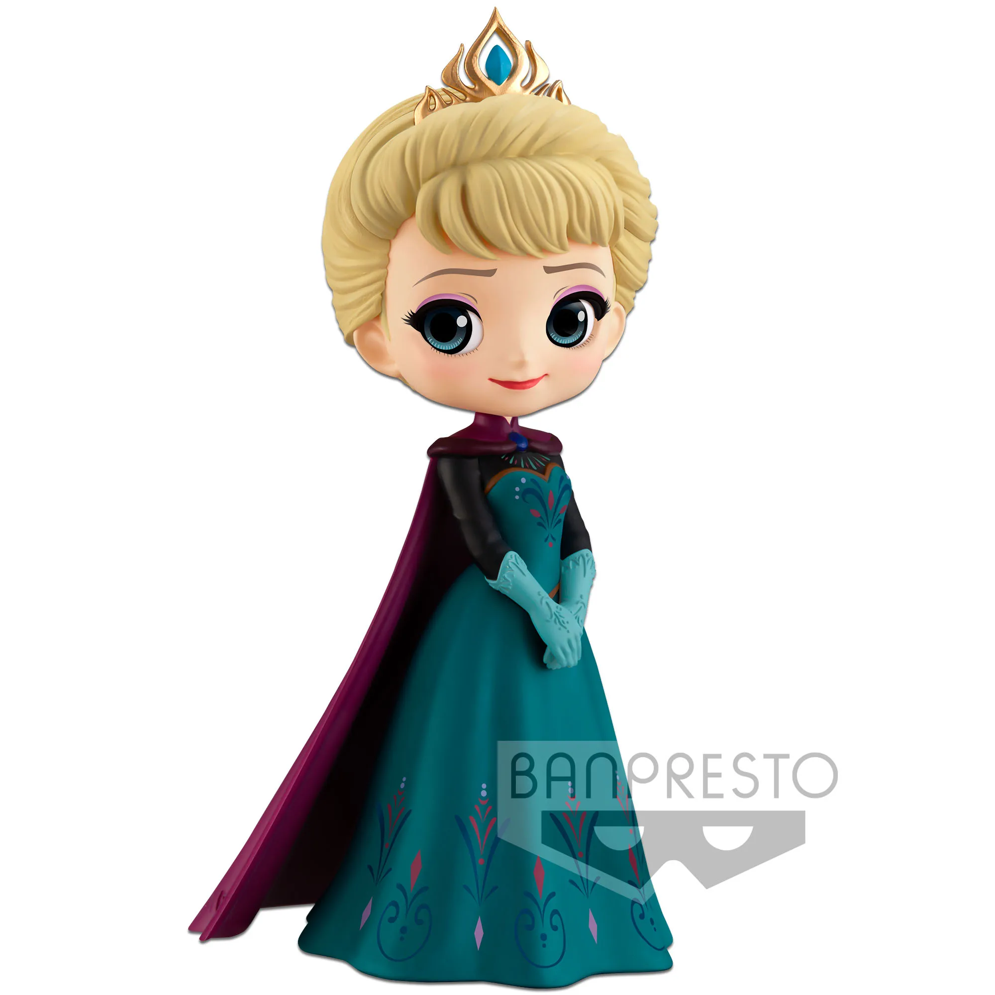 Bandai Original Frozen Anime Figure 14Cm Qposket Disney Characters Anna  Elsa Action Figure Toys For Kids Gift Collectible Model