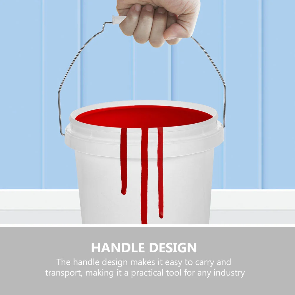 2 Pcs Paint Buckets Containers Packaging Storage Pigment Practical 4L with Lid Outdoor Iron for Painting