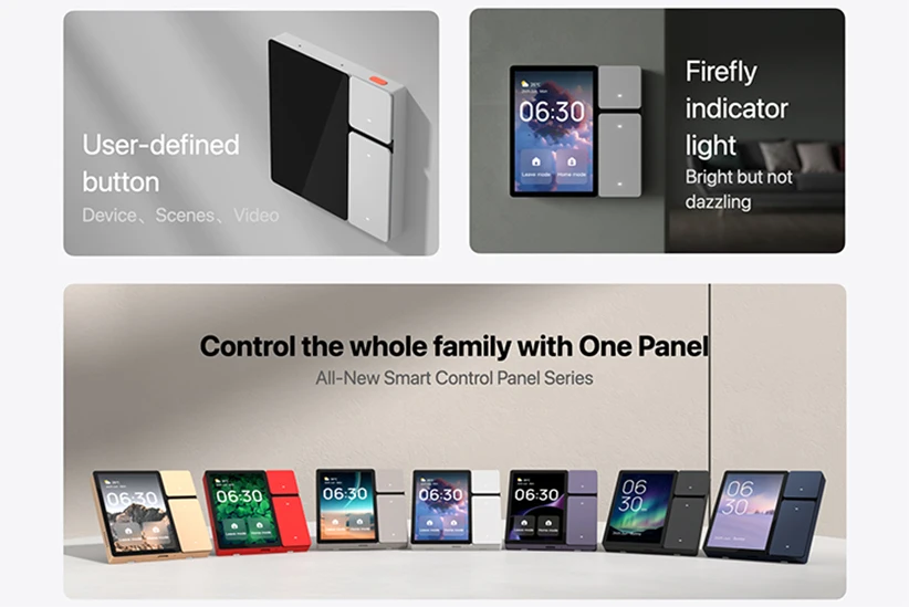 All-new 3.5 inch Tuya Smart Home Control Panel Built-in IR and BLE Mesh Gateway