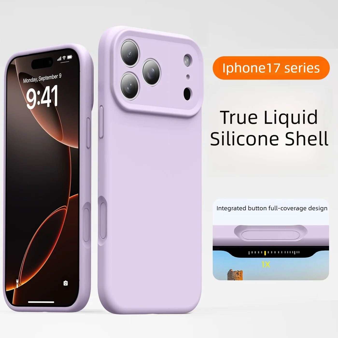 Premium Liquid Silicone Anti-Drop Phone Case with AI Camera Button Protection