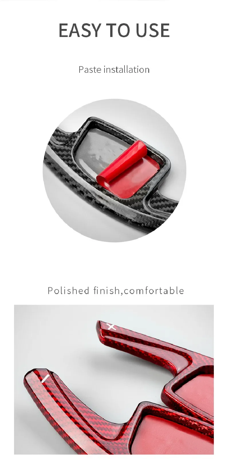 T-carbon Steering Wheel Extension Shift Paddle Shifter For Audi A7 A4 A6 A3L Carbon Fiber Paddle Shift