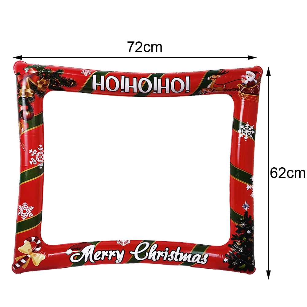 thumbnail image 1 of Marco inflable de Feliz Navidad, marco para selfies, accesorios divertidos para fotomatón, Papá Noel, juegos familiares de Navidad, suministros para recuerdos de fiesta, 1 of 4