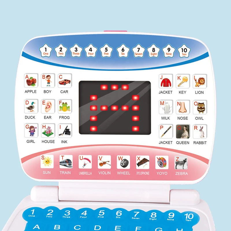English Learning Machine Laptop Computer Toys Child Electronic Preschool Language Education Gift Toddler Kid Developing Skills 4