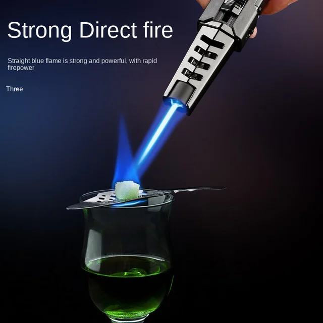 Torch Blue Flame Jet Gas Lighter Spray Gun Kitchen Cooking Smoking Accessories Windproof Turbo  Jewelry Welding Cigar Lighters - Image 2