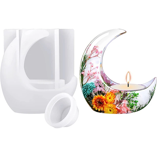Epoxy Resin Silicone Mold DIY Crystal Flower Candle Making Mould Hexagonal Cone