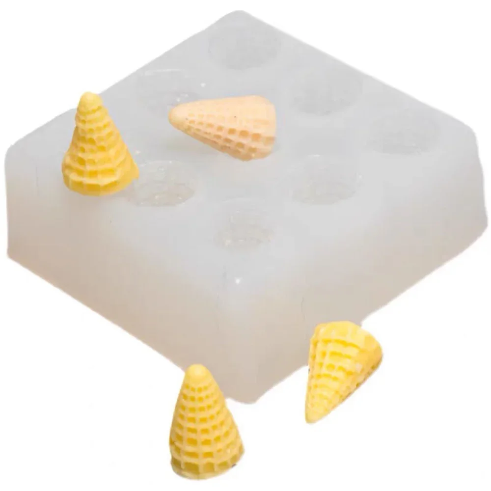 

1 Set Mini Cone Cream Silicone Mold DIY Chocolate Cake Decor Cupcake Candy Desserts Fondant Mold Baking Scented Candles Decor