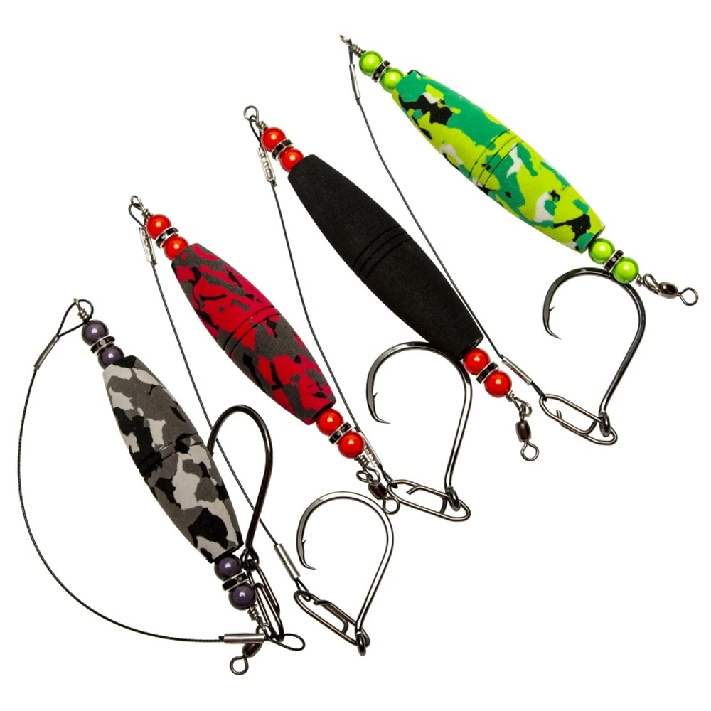 4PCS Catfish Float Rigs with Hook Fishing Bobbers High Buoyancy ...