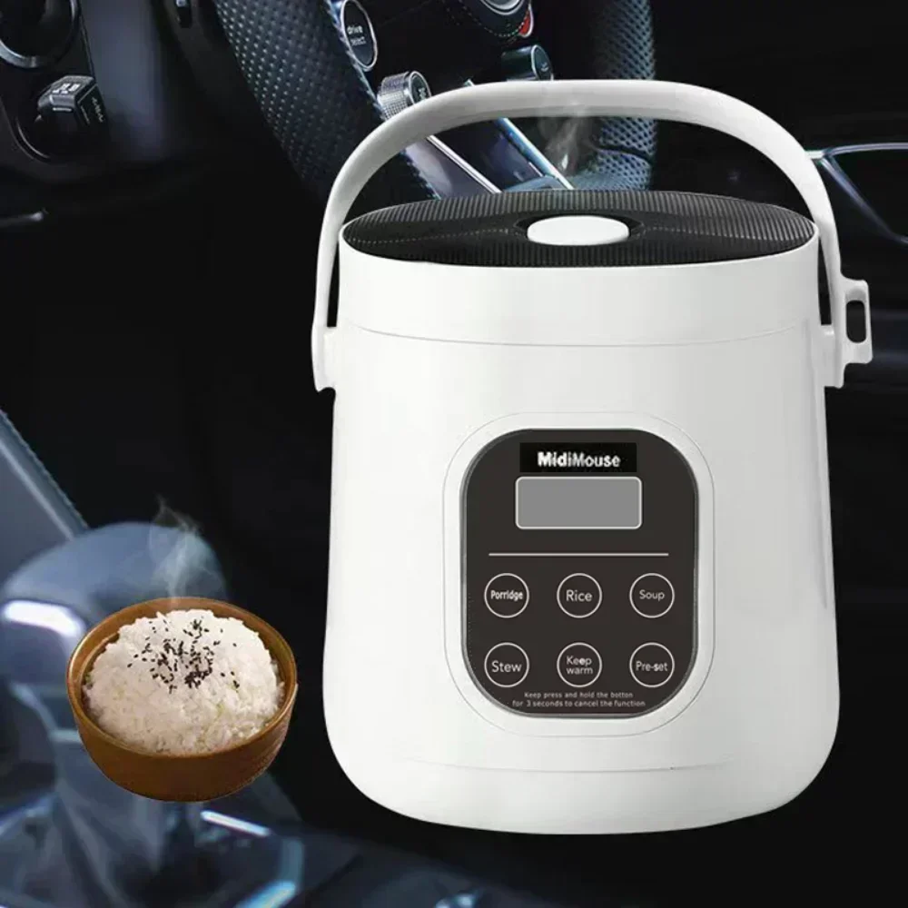 New style  car home dual use Rice Cookers self-driving portable rice cooker 12v 24V 220V truck smart rice multi cooker 4