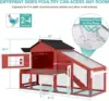 Mobile Chicken House with with Wheels, Outdoor Hen House Poultry Cage with Nesting Box, Leakproof Pull Out Tray and UV-Resistant 5