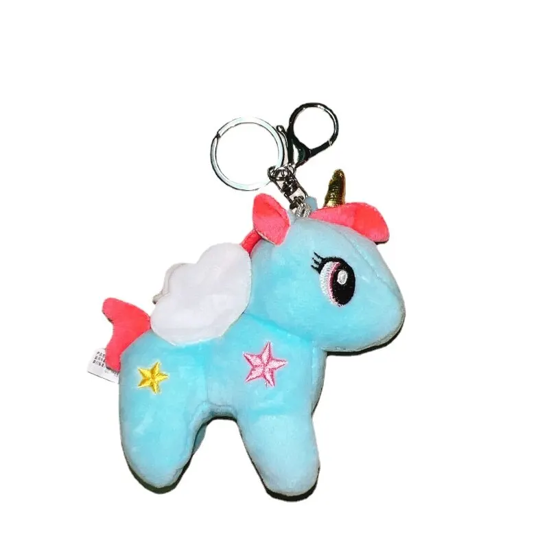 10cm Soft Unicorn Pendent Stuffed Plush Toy Bag Decro Birthday Gifts for Girls Children